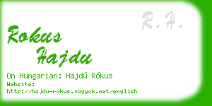 rokus hajdu business card