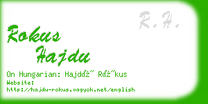 rokus hajdu business card